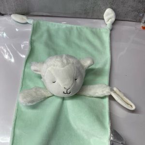 Carters lovey mint green blanket and white lamb